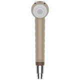 Douchette beige Hansgrohe Jacoline, poignée ergonomique, finition chromée.