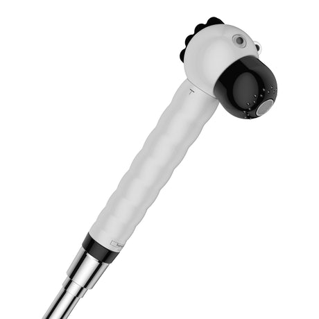 Douchette Hansgrohe pour enfants, forme ludique, couleur blanche et noire