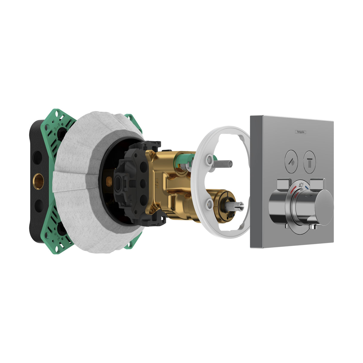 Mitigeur thermostatique Grohe, robinetterie de douche, couleur chrome