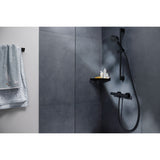 Douchette Grohe noire, colonne de douche moderne, salle de bain design