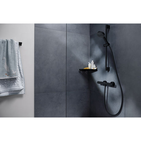 Douchette Grohe noire, colonne de douche moderne, salle de bain design