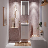 Meuble lave-mains Grohe doré pour toilettes, robinetterie couleur or, design moderne.