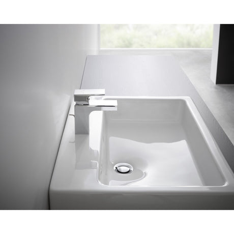 Mitigeur lavabo Grohe, robinet salle de bain chromé, design moderne argenté