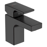 Mitigeur lavabo noir Hansgrohe, robinet salle de bain moderne, finition mate