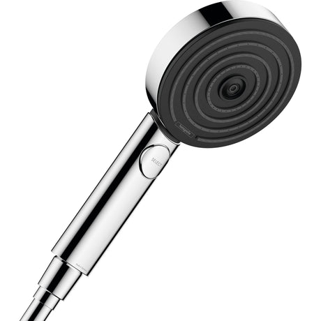 Douchette Hansgrohe, pommeau de douche, couleur chrome et noir, design moderne