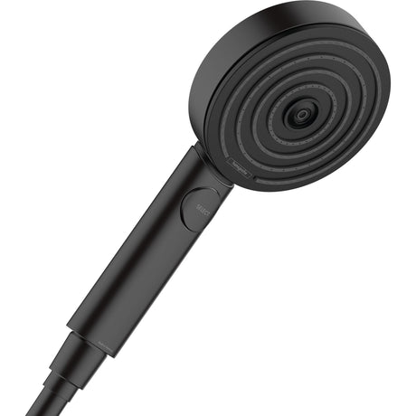 Douchette Hansgrohe, pommeau de douche noir, design moderne, salle de bain