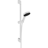 Douchette Grohe, ensemble de douche, coloris blanc, design moderne, support mural inclus.