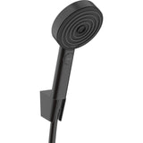 Douchette Hansgrohe, pommeau de douche noir, design moderne en plastique.