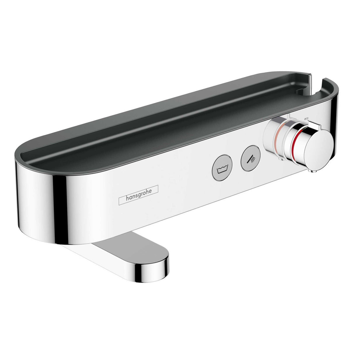 Mitigeur thermostatique Hansgrohe, robinet de baignoire, couleur chrome, design moderne.