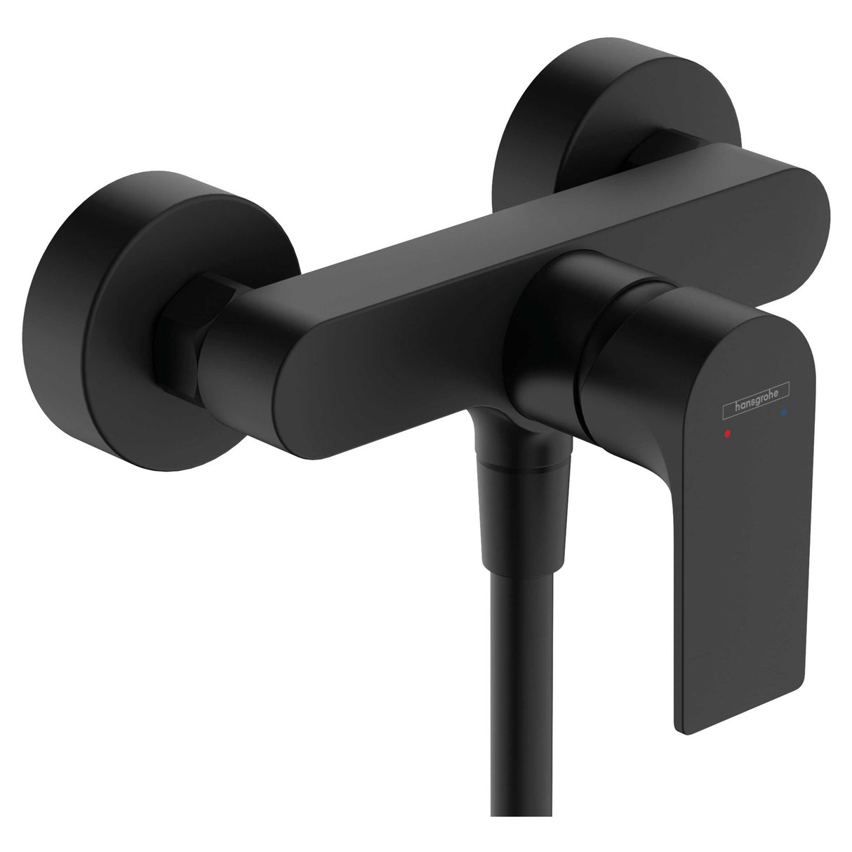 Mitigeur de douche noir Hansgrohe, robinetterie murale moderne, finition mate