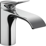Robinet mitigeur Hansgrohe, type lavabo, couleur chrome brillant, design moderne.