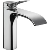 Mitigeur Hansgrohe, robinet lavabo chromé, design moderne, couleur argent.