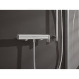 Mitigeur de douche Hansgrohe chromé, robinetterie murale design moderne, couleur argentée