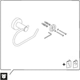 Porte-papier toilette Grohe, accessoire mural argenté, kit de fixation inclus.