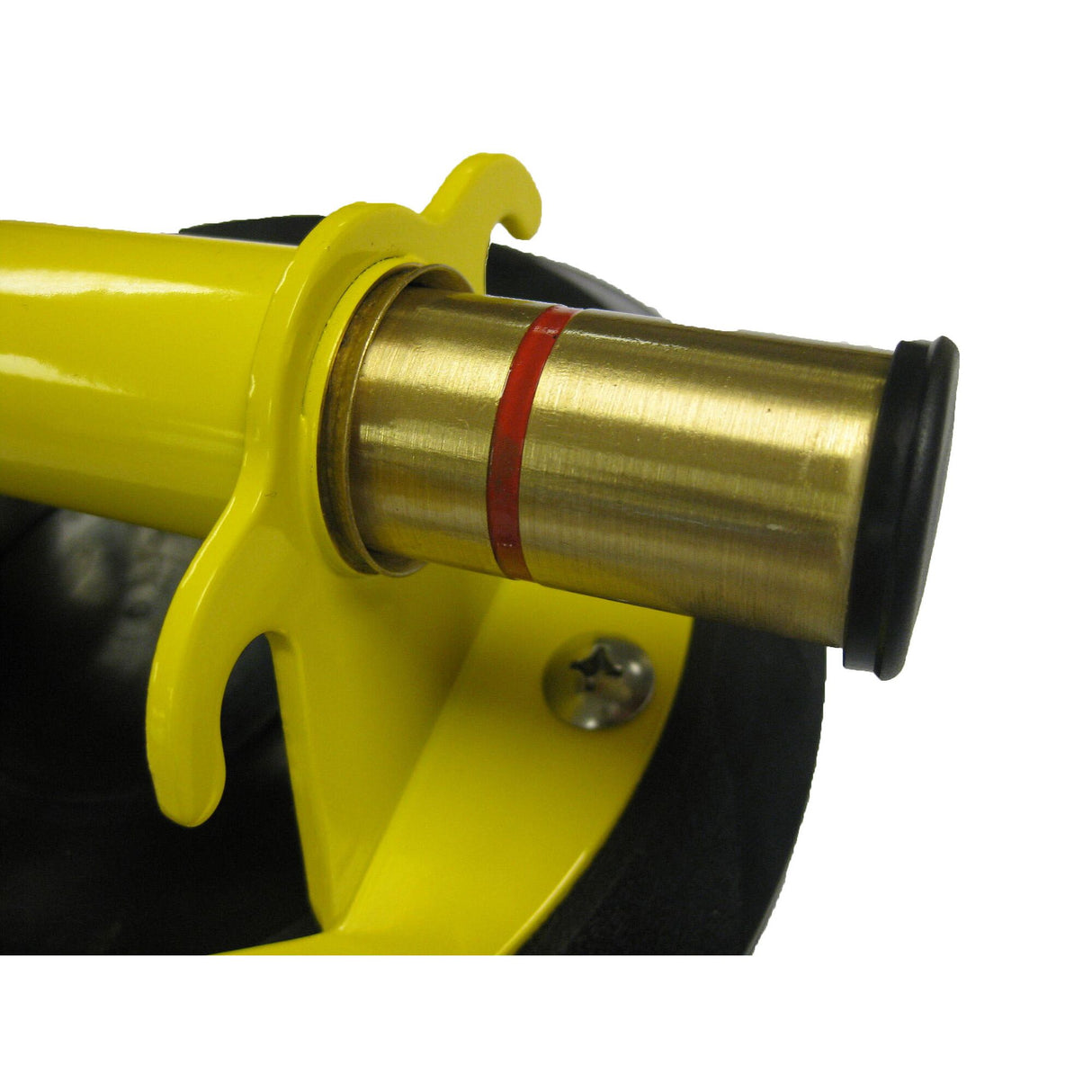 Pompe à déboucher professionnelle Facom jaune avec corps en laiton, détail couleur