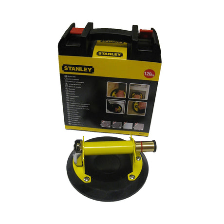 Ventouse de levage Stanley, outillage jaune et noir, capacité 120kg.