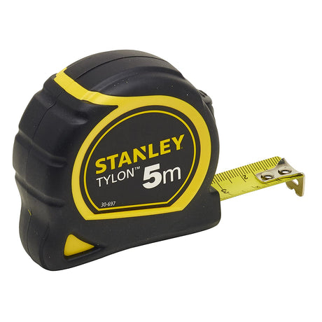 Mètre ruban Stanley, outillage, couleur noir et jaune, longueur 5m