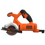 Mini scie circulaire BLACK+DECKER de 85 mm, filaire, 400W, avec lame pour coupe précise et rapide.