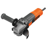 Meuleuse BLACK+DECKER, outil électroportatif, couleur noire et orange.