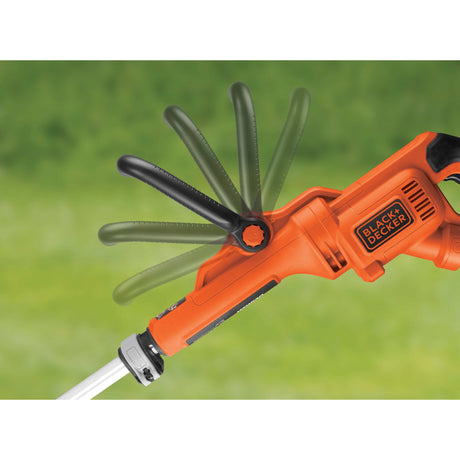 Coupe-bordures Black+Decker orange avec poignée réglable noire