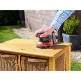 Ponceuse excentrique sans fil BLACK+DECKER 18V sans batterie, outil électrique pour ponçage fin et finition.