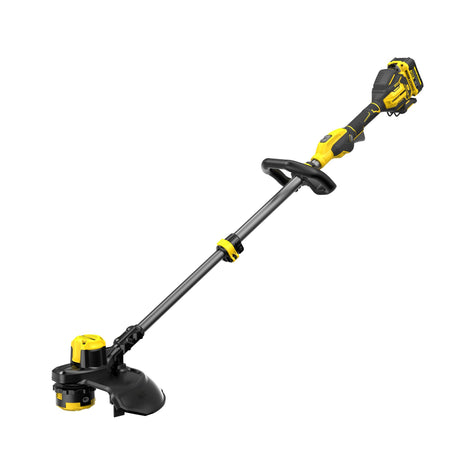 Débroussailleuse Dewalt électrique jaune et noire, outil de jardinage puissant