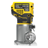 Défonceuse électrique Stanley FATMAX, outil électroportatif jaune et gris.