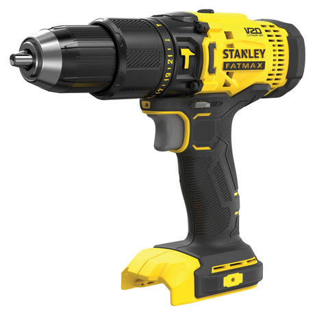 Perceuse visseuse Stanley FATMAX jaune et noire, outil électroportatif puissant.