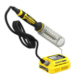 Fer à souder Stanley électrique jaune et noir avec base de support métallique