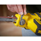 Ponceuse à bande DeWalt, outil électroportatif jaune et noir, réglage manuel
