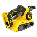 Ponceuse à bande Stanley Fatmax jaune et noire, outillage électroportatif.