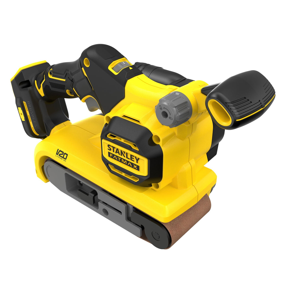 Ponceuse à bande Stanley Fatmax, outillage électroportatif, couleur jaune et noire