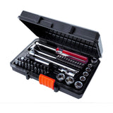 Coffret de clés et douilles BLACK+DECKER avec 33 pièces, embouts de vissage pour bricolage et réparation.