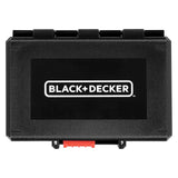 Coffret de clés et douilles BLACK+DECKER avec 33 pièces, embouts de vissage pour bricolage et réparation.