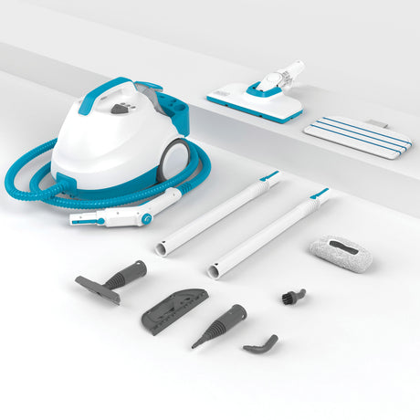 Balai-vapeur BLACK+DECKER Traineau multifonction avec 8 accessoires, puissant à 2000W pour nettoyage vapeur efficace.
