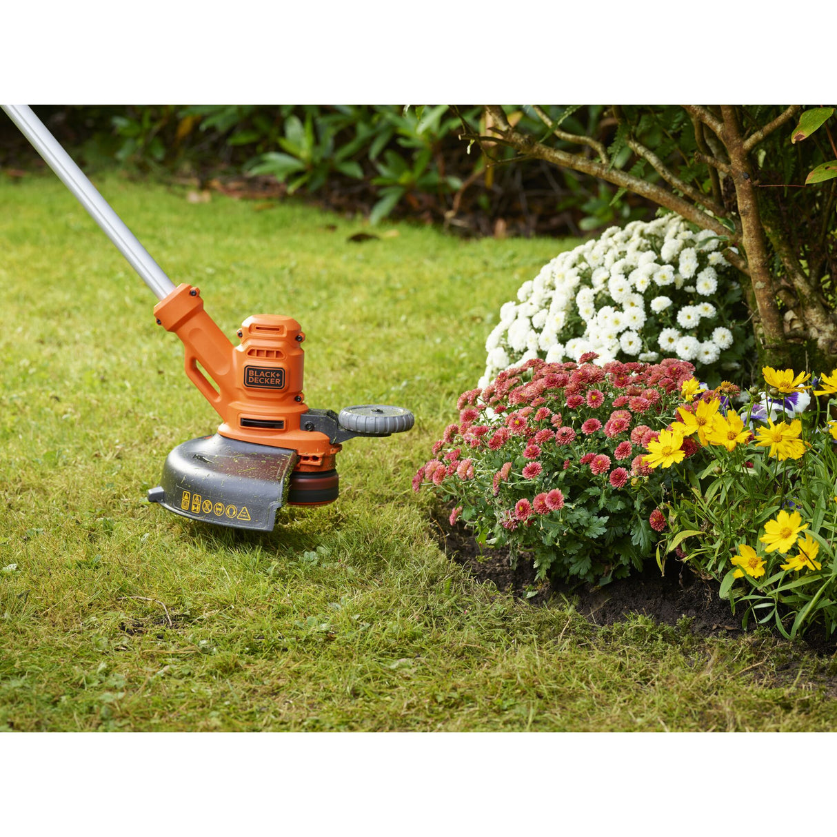 Coupe-bordure filaire BLACK+DECKER 550W avec largeur de coupe de 30 cm et rallonge électrique de 10 m, modèle BESTA530C10-QS