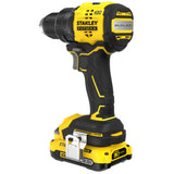 Perceuse sans fil Stanley Fatmax V20, couleur jaune et noire, outil électroportatif.