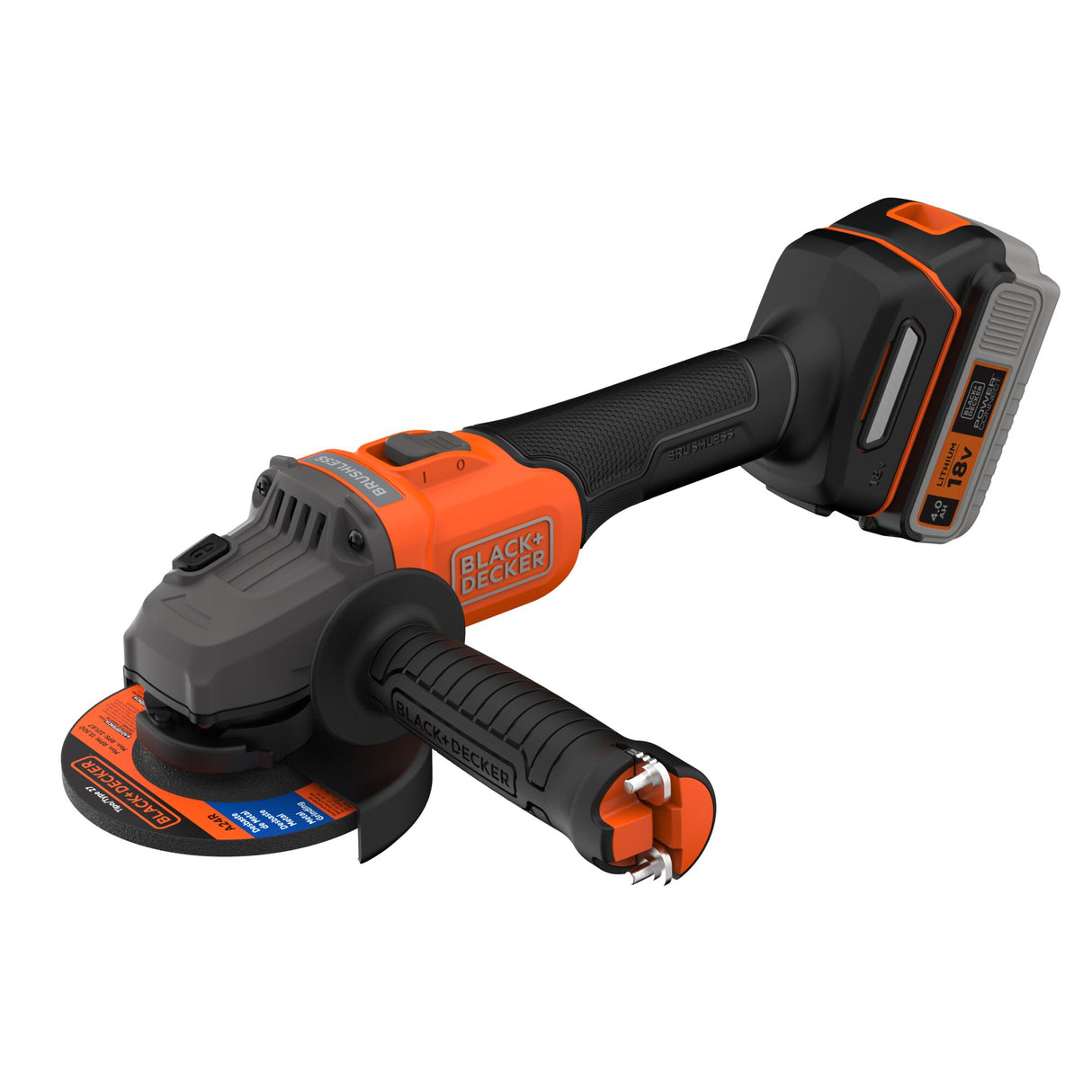 Meuleuse sans fil BLACK+DECKER, outil électroportatif noir et orange