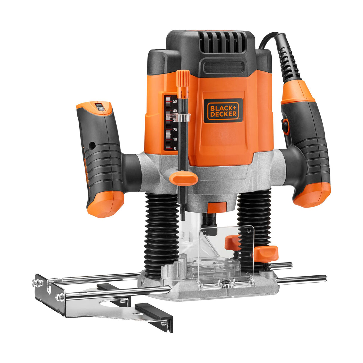 Défonceuse électrique Black+Decker, outil électroportatif, couleur orange et noire