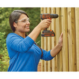 Perceuse visseuse Black+Decker, outil électroportatif, couleur noire et orange.