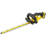 Taille-haie Stanley électrique, jaune et noir, outil de jardinage puissant.