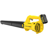Souffleur de feuilles Stanley, modèle électrique, couleur jaune et noir.