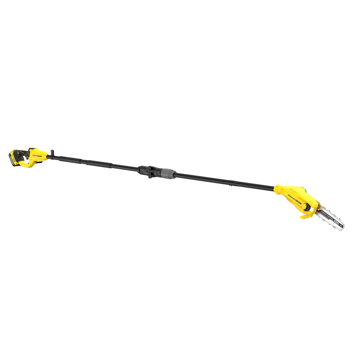Perche élagueuse jaune DEWALT, outil d'élagage télescopique pour coupe des branches