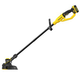 Coupe-bordures Stanley, outil électrique sans fil, couleur jaune et noir.