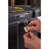 Coffre à outils Stanley PRO-STACK noir avec cadenas, boîte à outils noire
