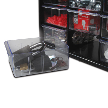 Tiroir de rangement gris transparent, marque General Electric, pour outillage et accessoires