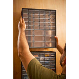 Organiseur à tiroirs grise de marque Stanley, rangement mural pour outils et visserie