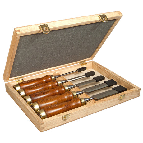 Coffret ciseaux à bois Stanley, manche bois marron, set d’outils de menuiserie