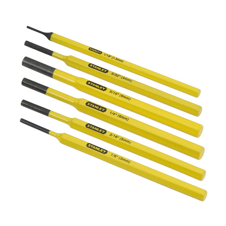 Jeu de chasse-goupilles Stanley, outillage main, couleur jaune et noir