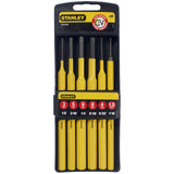 Jeu de chasse-goupilles Stanley, outillage jaune, 6 pièces, tailles assorties.